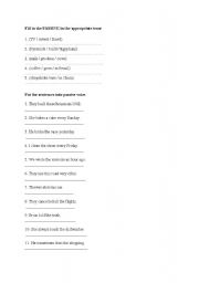 English Worksheet: Passive voices