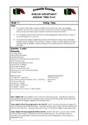 English Worksheet: Narrative SOW