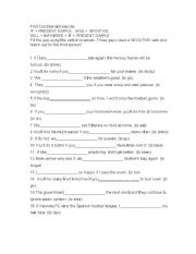 First conditional exercise