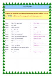 English worksheet: Verb TO BE