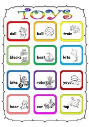 English Worksheet: toys