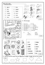 English Worksheet: Test for very young kids