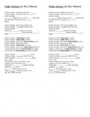 English Worksheet: Complete the lyrics - Pretty Woman