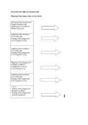 English Worksheet: Playing in the playground song worksheet