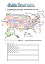 English Worksheet: United States of America