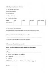 English Worksheet: English Test