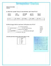 English worksheet: Irregular verbs quiz (V2)