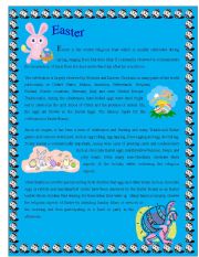 English Worksheet: Easter ( Celebration part 4)