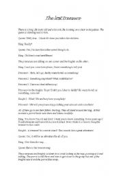 English Worksheet: The lost treasure
