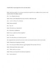 English worksheet: complete the dialoge