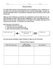 English worksheet: Making Inferences