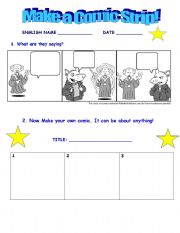 English worksheet: Making Your Own Comic Strip 