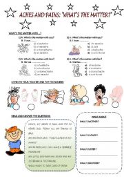 English Worksheet: ACHES AND PAINS