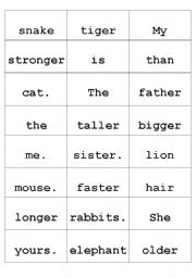 English Worksheet: Sentence swaps