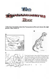 English worksheet: Dinosaurs