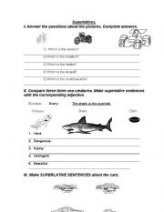 English Worksheet: Superlatives