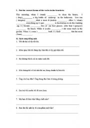 English worksheet: general exercises