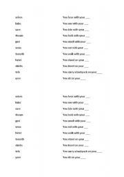 English Worksheet: Body parts