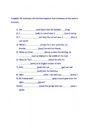 English Worksheet: Exercises