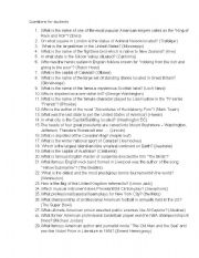English Worksheet: Questions for students