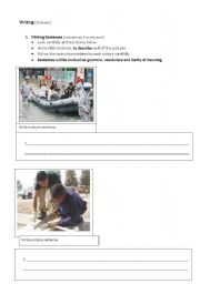 English Worksheet: writing worksheet