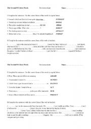 English worksheet: The Second Written Paper