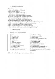 English worksheet: Cheating. Speaking practice