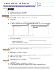 English worksheet: Internet Research - To go along with Glencoe Web page