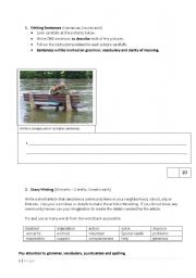 English worksheet: writing worksheet