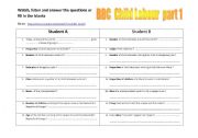 English Worksheet: BBC News  Child Labour (Video + Comprehension questions + KEY