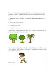 English worksheet: How to teach abstract words through simple stories.