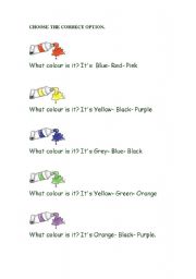 English worksheet: colours