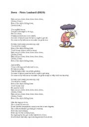 English worksheet: Song: Down P. Lombardi