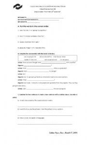 English Worksheet: EXAM FOR CONALEP 