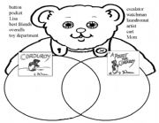 English Worksheet: Corduroy Venn 