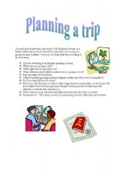 English Worksheet: Planing a trip