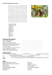English Worksheet: video session. madagascar