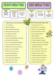 English Worksheet: PRESENT SIMPLE vs PAST SIMPLE