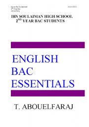 English Worksheet: English Bac Essentials