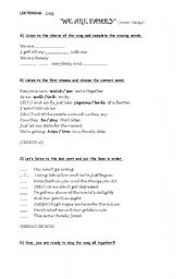 English worksheet: Song: 