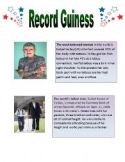 English Worksheet: record guiness / Superlatives