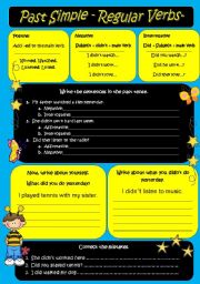 English Worksheet: Past simple regular verbs