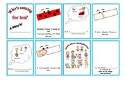 English Worksheet: Whos coming for tea? Mini Book