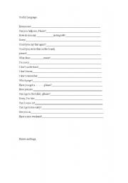 English worksheet: Useful Language