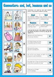 English Worksheet: Connectors: 