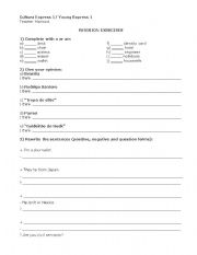 English worksheet: Revision for beginners