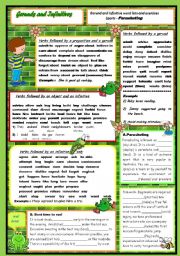 English Worksheet: Gerunds and Infinitives-word lists and exercises