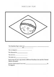 English Worksheet: The Brazilian Flag