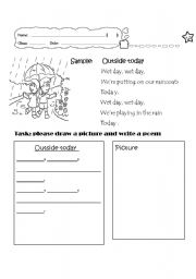 English worksheet: weather poem