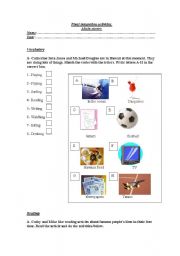 English worksheet: Progress test. Integration activities.